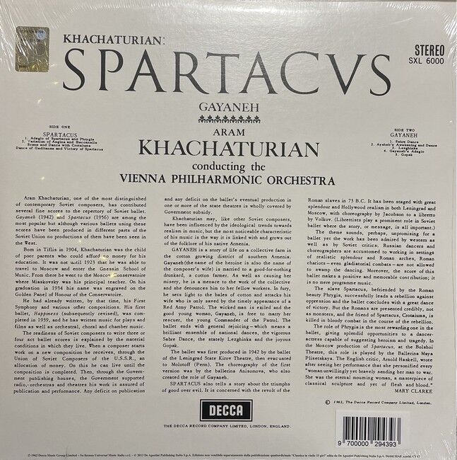 Vienna Philharmonic Orchestra, Aram Khachaturian – Spartacus Gayneh (Vinyl)