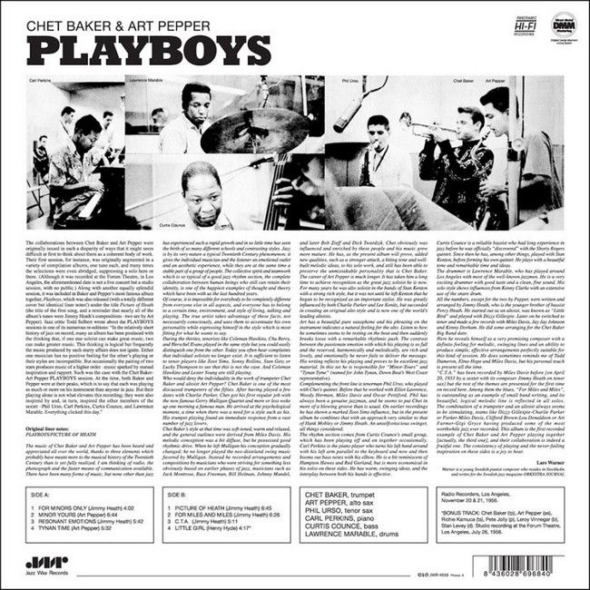 Платівка Chet Baker & Art Pepper – Playboys|Чет Бейкер і Арт Пеппер
