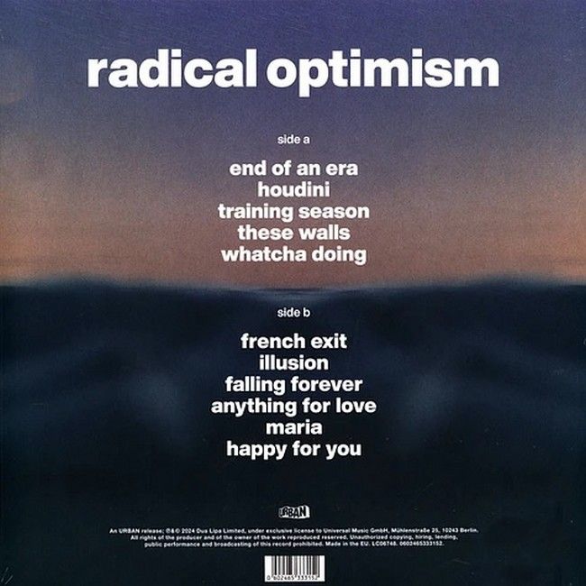 Платівка Dua Lipa – Radical Optimism|Дуа Ліпа-Радикальний оптимізм(Red Opaque [Recycled Red] Vinyl)