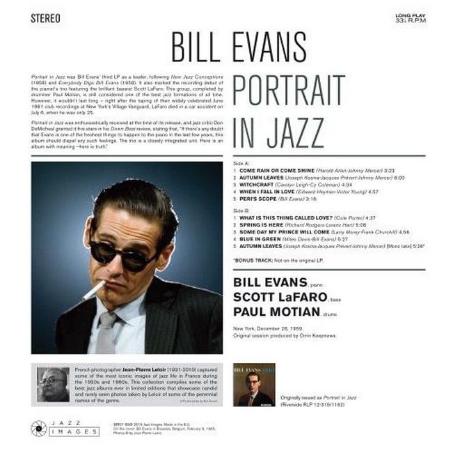 Платівка Bill Evans Trio – Portrait In Jazz|Тріо Білла Еванса-Портрет в джазі