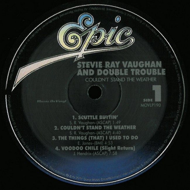 Stevie Ray Vaughan And Double Trouble – Couldn't Stand The Weather (2LP, Album, Reissue, 180 gram, Vinyl)