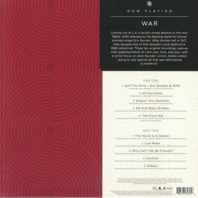 War – Now Playing (LP, Compilation, Red Transparent Vinyl)