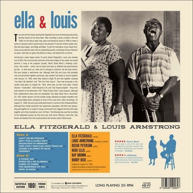 Ella Fitzgerald & Louis Armstrong – Ella & Louis (LP, Album, Reissue, Vinyl)