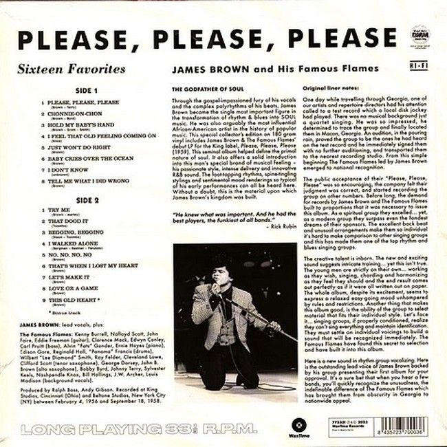 James Brown & The Famous Flames – Please, Please, Please (LP, Album, Reissue, 180 Gram, Vinyl)