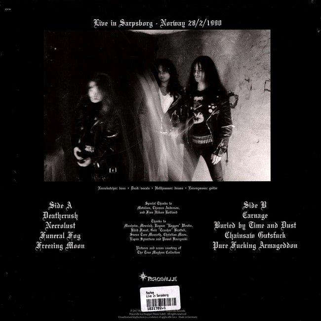 Mayhem – Live In Sarpsborg (LP, Album, Vinyl)