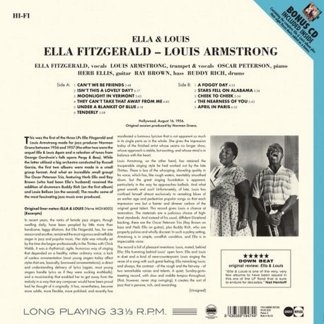 Ella Fitzgerald & Louis Armstrong – Ella And Louis (LP, CD, Album, Reissue, Vinyl)