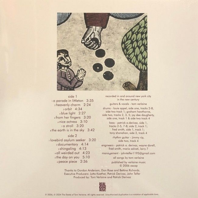 Tom Verlaine – Songs And Other Things (LP, Album, Teal Blue Vinyl)