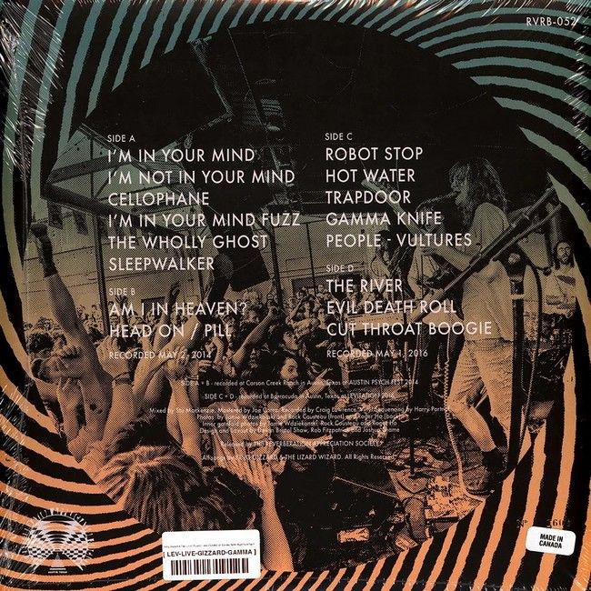 King Gizzard And The Lizard Wizard – Live At Levitation (2LP, Compilation, Limited Edition, Numbered, Gamma Knife Nightmare Swirl Vinyl)