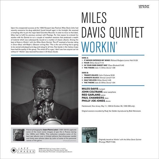 Miles Davis Quintet – Workin' (LP, Album, Deluxe Edition, Vinyl)