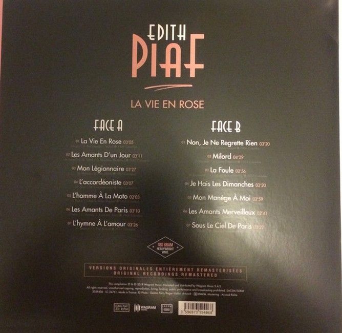 Edith Piaf – La Vie En Rose (LP, Compilation, Vinyl)