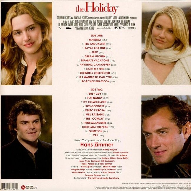 Hans Zimmer – The Holiday (Original Motion Picture Soundtrack) (LP, Album, Stereo, Snow White Vinyl)