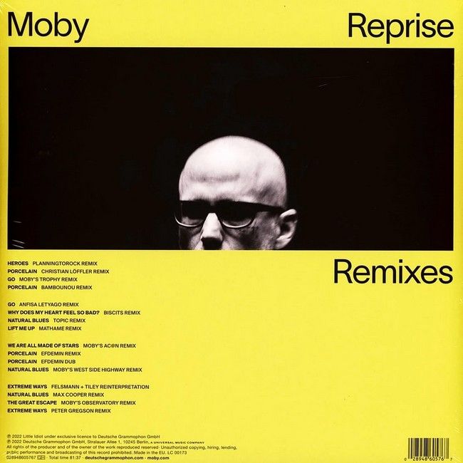 Moby – Reprise Remixes (2LP, Limited Edition, Clear Vinyl)