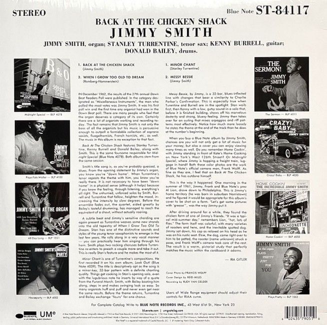 The Incredible Jimmy Smith – Back At The Chicken Shack (LP, Album, Vinyl)