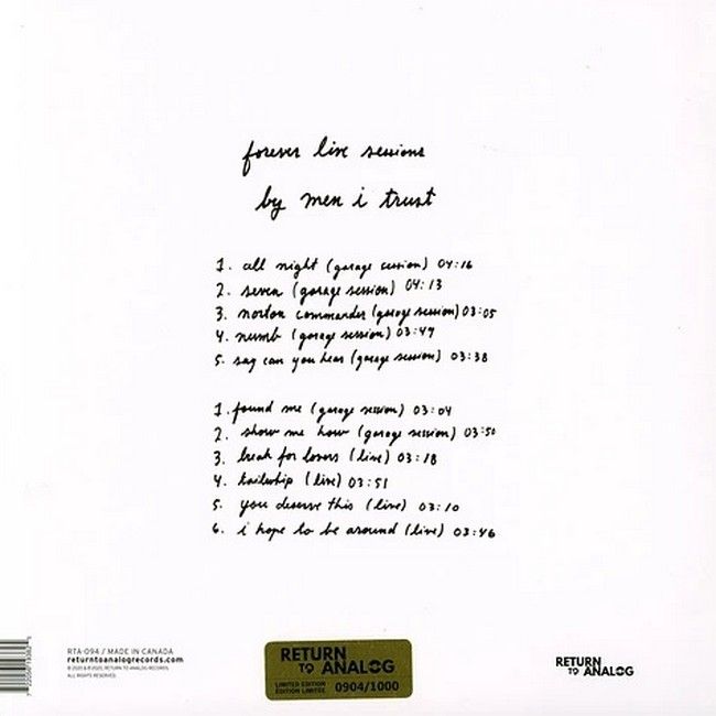 Men I Trust – Forever Live Sessions (LP, Album, Vinyl)