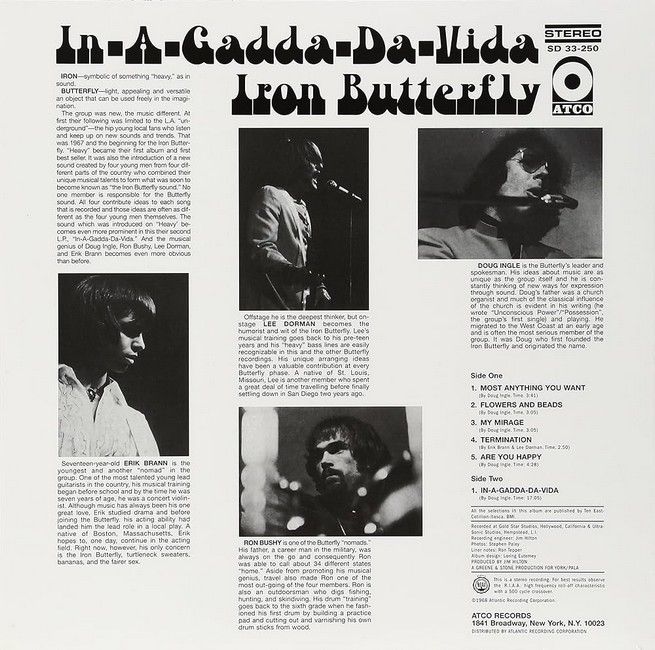 Iron Butterfly – In-A-Gadda-Da-Vida (LP, Album, Crystal Clear Vinyl)