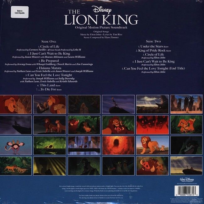 Платівка The Lion King (Original Motion Picture Soundtrack)|Король Лев: оригінальний саундтрек до фільму(Zoetrope Vinyl)