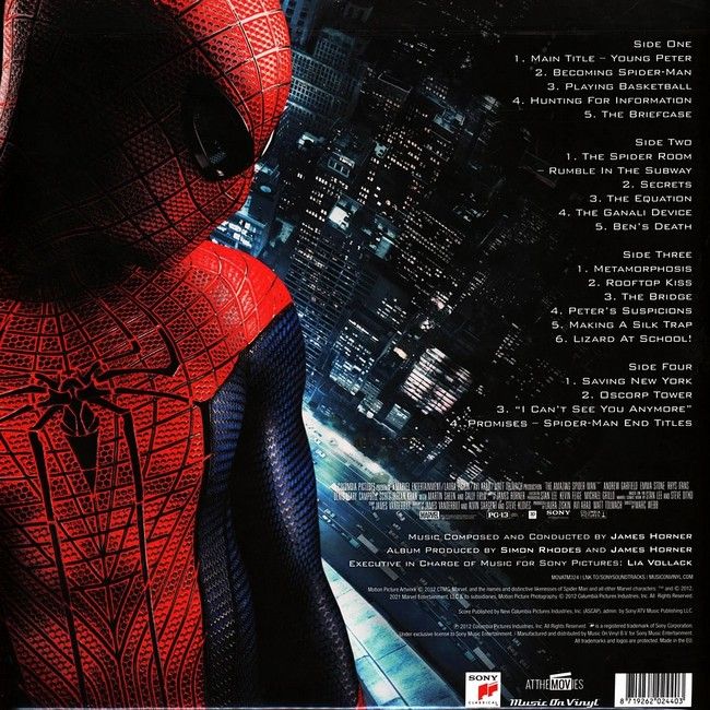 Платівка James Horner – The Amazing Spider-Man|Джеймс Хорнер-Дивовижна Людина-павук: музика з фільму(2xLP)