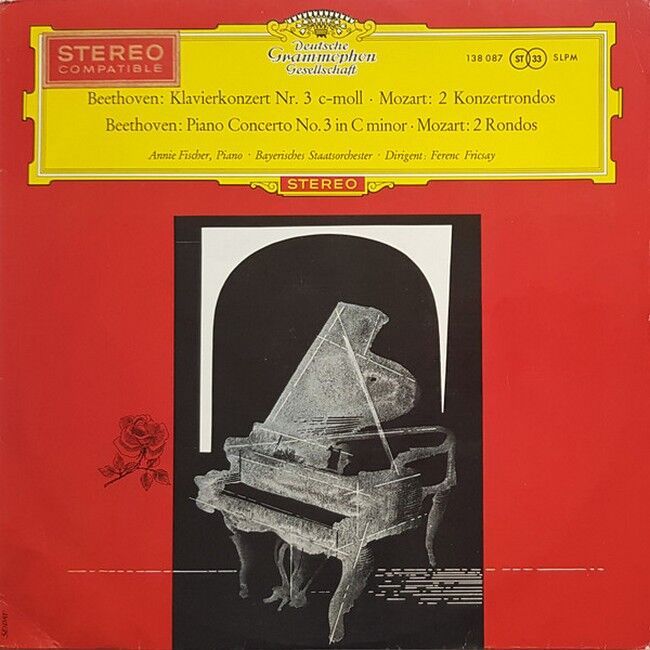 Платівка Annie Fischer, Bayerisches Staatsorchester, Ferenc Fricsay, Beethoven, Mozart – Klavierkonzert Nr. 3 C-moll, 2 Konzertrondos|Анні Фішер, Баварський державний оркестр, Ференц Фрікай, Бетховен, Моцарт - Концерт для фортепіано з оркестром № 3 до мінор, 2 концертні рондо