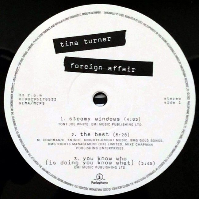 Платівка Tina Turner – Foreign Affair|Тіна Тернер-Закордонні справи(2xLP)