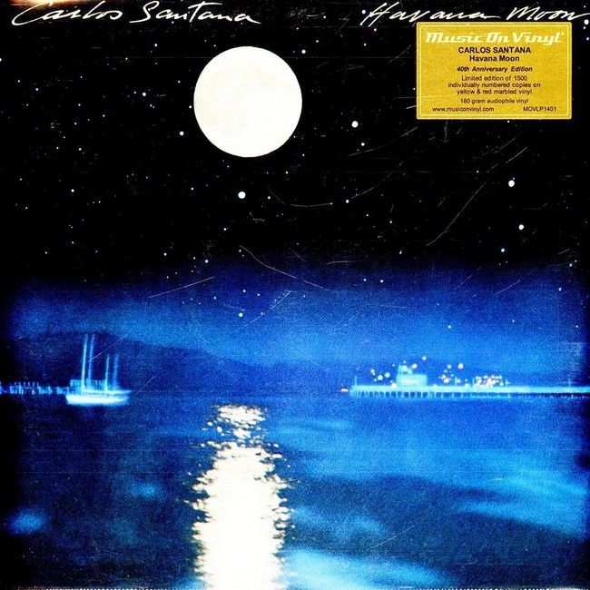 Carlos Santana – Havana Moon (LP, Album, Limited Edition, Numbered, Reissue, Yellow & Red Marbled Vinyl)