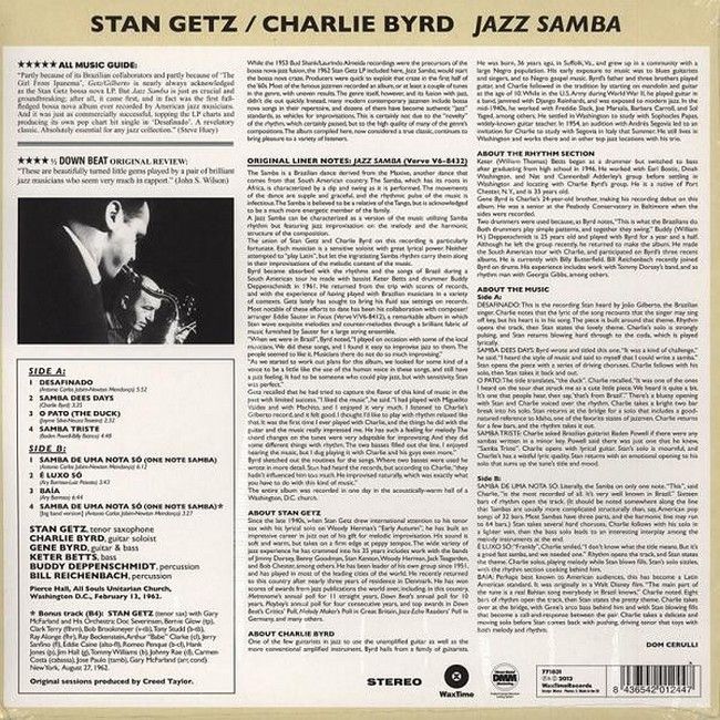 Stan Getz, Charlie Byrd – Jazz Samba (LP, Album, Limited Edition, Vinyl)