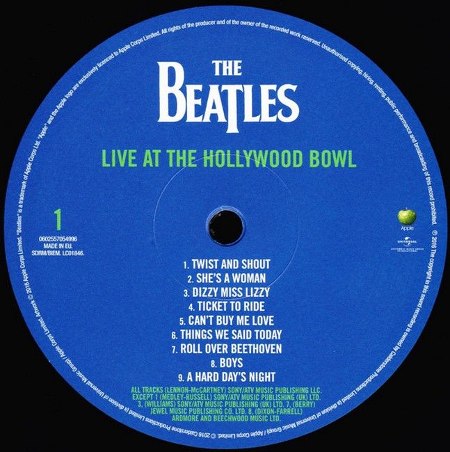 The Beatles – Live At The Hollywood Bowl (LP, Remastered, Gatefold, Vinyl)