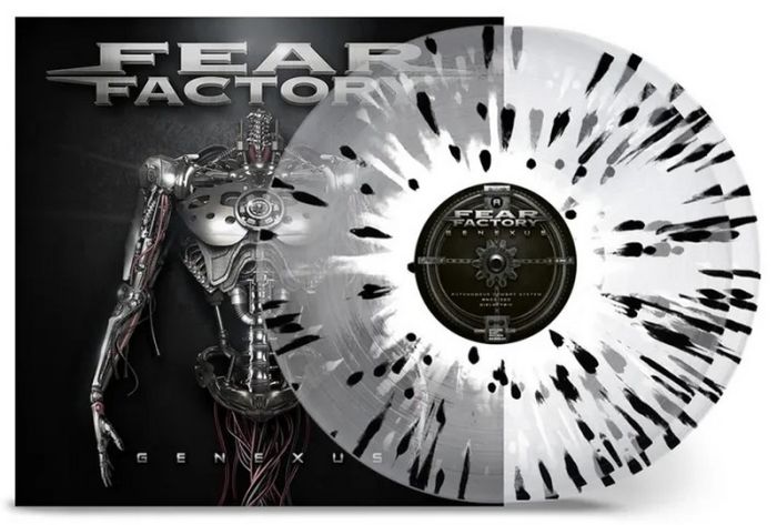 Fear Factory – Genexus (2LP, Album, Limited Edition, Crystal Clear W/ Black White Splatter Vinyl)