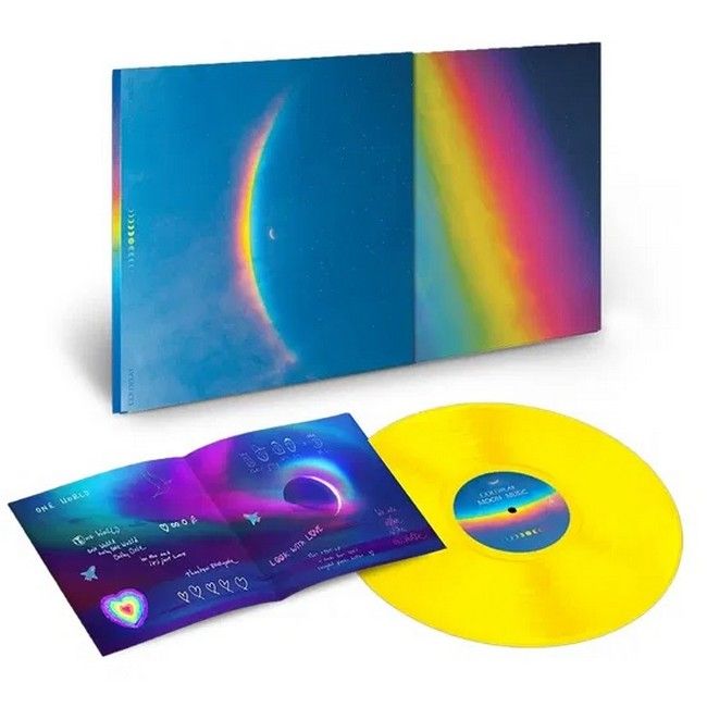 Coldplay – Moon Music (LP, Album, Limited Edition, 9 Recycled Plastic Bottles, Yellow Translucent Vinyl)