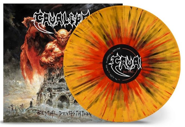 Cavalera – Bestial Devastation (EP, 12", 45 RPM, Orange Transparent With Red And Black Splatter Vinyl)