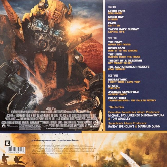 Transformers: Revenge Of The Fallen - The Album (2LP, Single Sided, Etched, Green Vinyl)