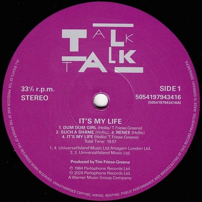 Talk Talk – It's My Life (LP, Album, Stereo, Vinyl)