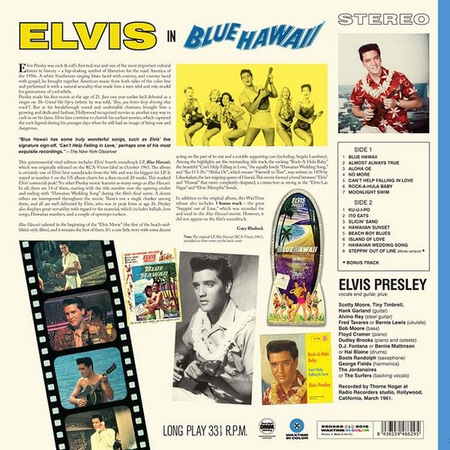 Elvis Presley – Blue Hawaii (LP, Album, Limited Edition, Reissue, Stereo, Blue Vinyl)