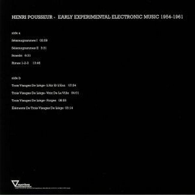 Платівка Henri Pousseur – Early Experimental Electronic Music 1954-1961|Анрі Пуссер – рання експериментальна електронна музика 1954-1961