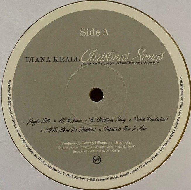 Платівка Diana Krall – Christmas Songs|Діана Кралл-Різдвяні пісні