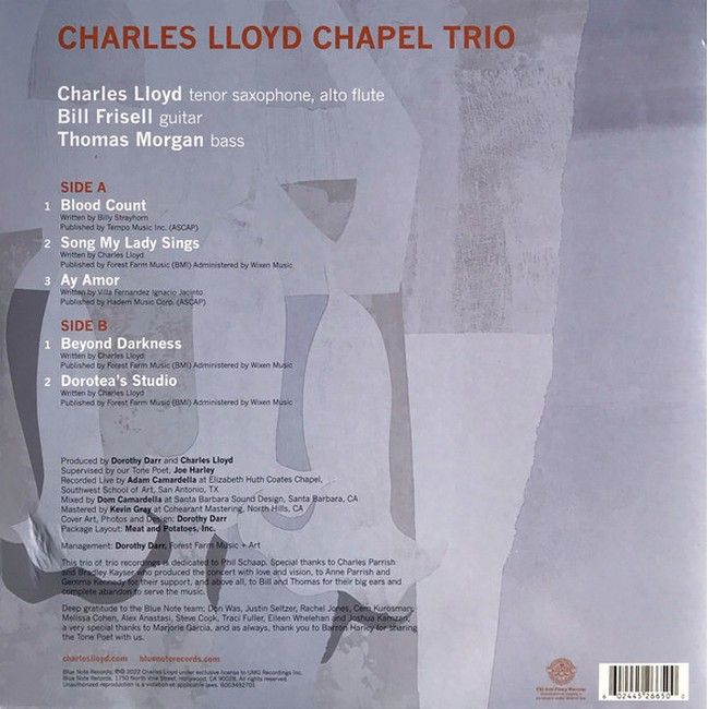 Платівка Charles Lloyd – Trios: Chapel|Чарльз Ллойд-Тріо: Капела(2xLP)