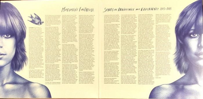Платівка Marianne Faithfull – Songs Of Innocence And Experience 1965-1995|Маріанна Фейтфулл-Пісні невинності та досвіду 1965-1995(2xLP)