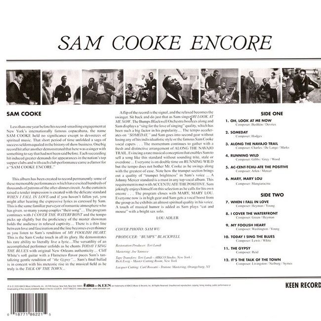 Платівка Sam Cooke – Encore|Сем Кук-Біс