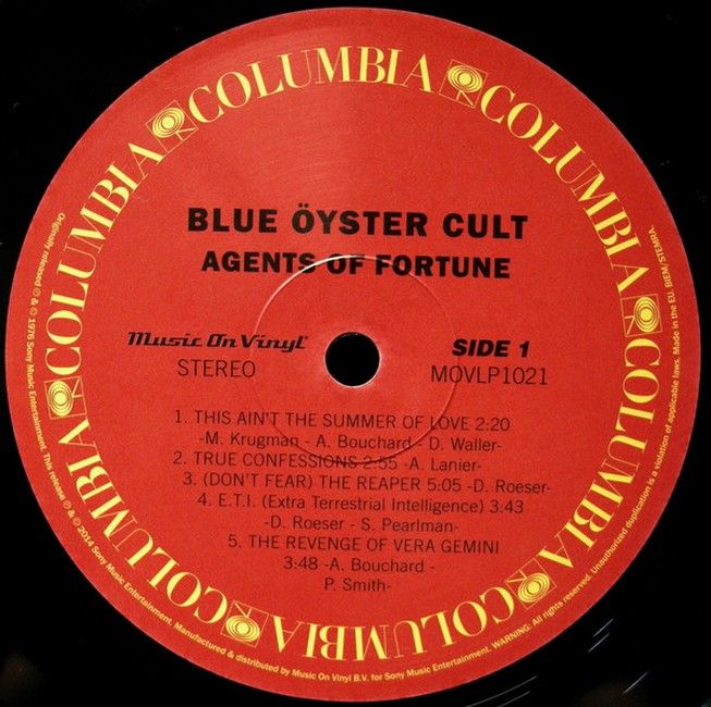 Blue Oyster Cult – Agents Of Fortune (LP, Album, Reissue, 180g, Gatefold, Vinyl)