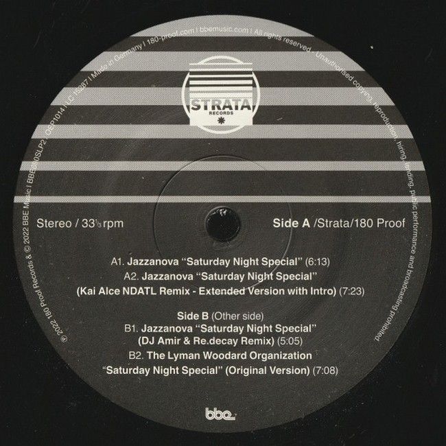 Jazzanova - Saturday Night Special (EP, 12", 33 1/3 RPM, Stereo, Vinyl)