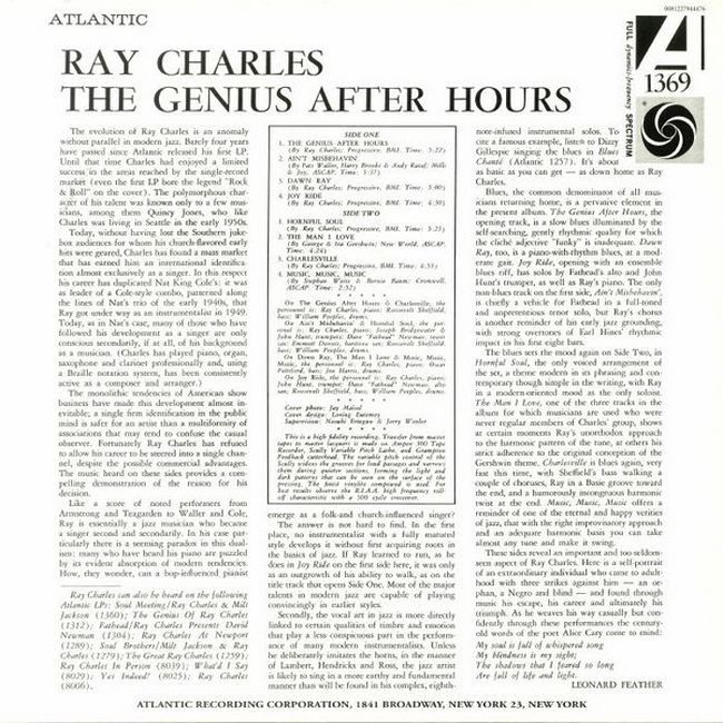Ray Charles – The Genius After Hours (Vinyl)