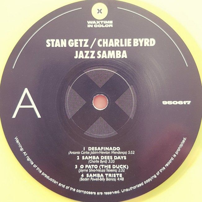Stan Getz, Charlie Byrd - Jazz Samba (LP, Album, Stereo, Reissue, Remastered, Limited Edition, 180 Gram, Transparent Yellowl)