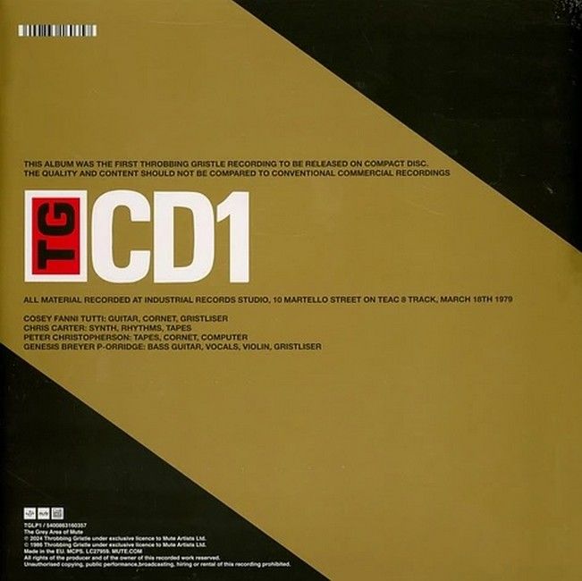 Платівка Throbbing Gristle – TGCD1|Пульсуючий Хрящ – TGCD1