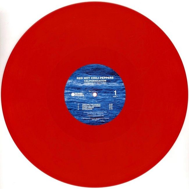 Платівка Red Hot Chili Peppers – Californication|Red Hot Chili Peppers=Каліфорнія(2xLP, Album, Red, Blue Opaque [Ocean Blue] Vinyl)