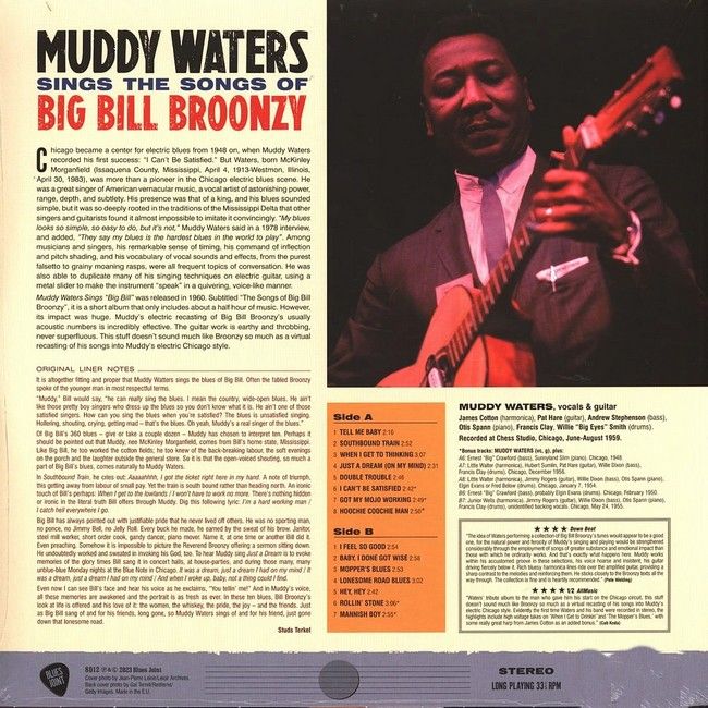 Muddy Waters – Muddy Waters Sings The Songs Of Big Bill Broonzy (LP, Album, Stereo, Vinyl)
