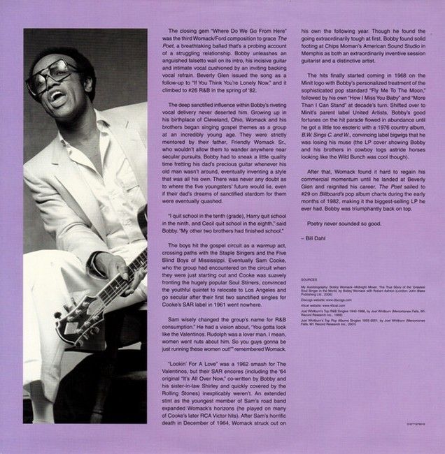 Bobby Womack – The Poet (LP, Album, Reissue, Remastered, Stereo, 180g, Vinyl)