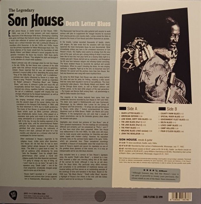 Son House - Death Letter Blues (LP, Album, Limited Edition, 180 Gram)
