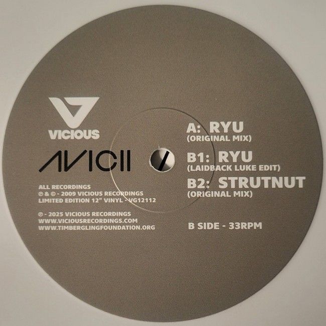 Avicii - Ryu / Strutnut (LP, 33 1/3 RPM, 45 RPM, Record Store Day, Limited Edition, White)