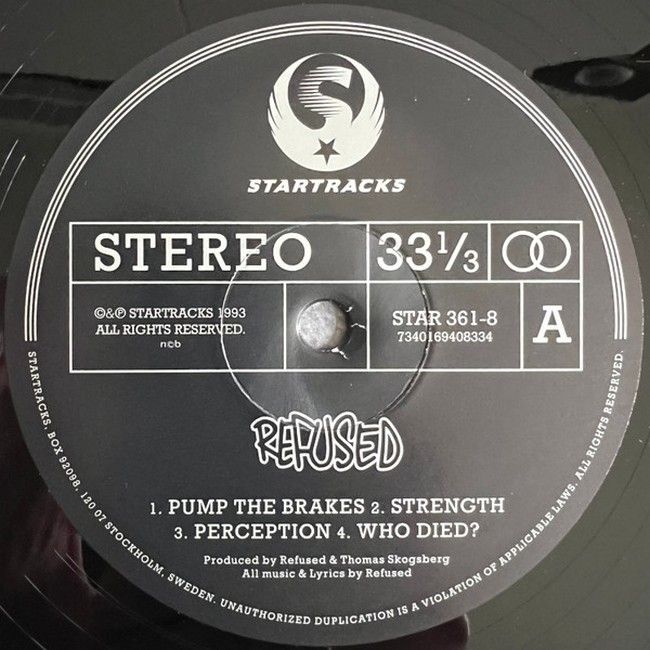 Refused - Pump The Brakes (EP, 12", 33 1/3 RPM, Single Sided, Etched, Limited Edition, Vinyl)
