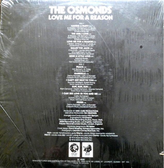 The Osmonds – Love Me For A Reason