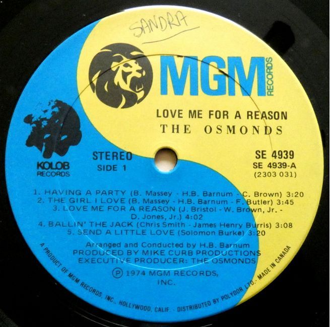 The Osmonds – Love Me For A Reason